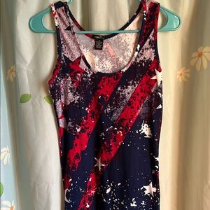 rue21 Star-Spangled Navy & Red Tank Top